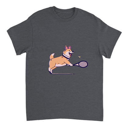 Corgi - Tennis - Heavyweight Unisex Crewneck T-shirt